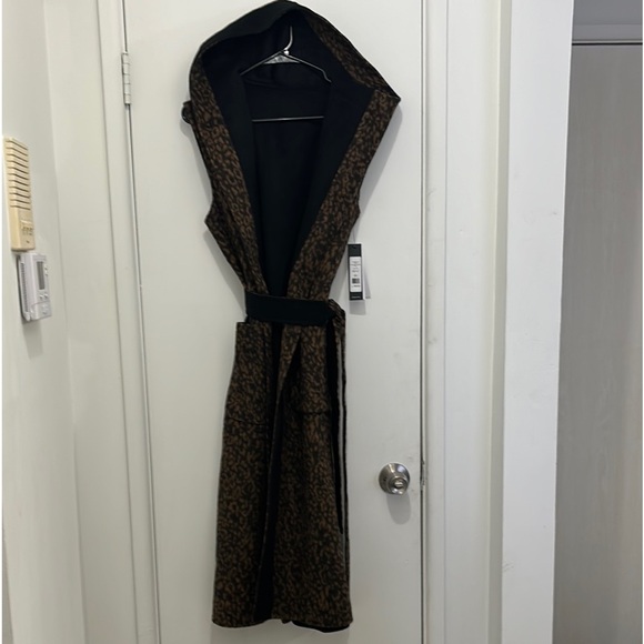 BCBGMAXAZRIA Leopard Print Hooded Dress - Picture 1 of 6